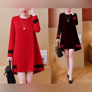 Fall autumn loose  maternity dress for pregnant women